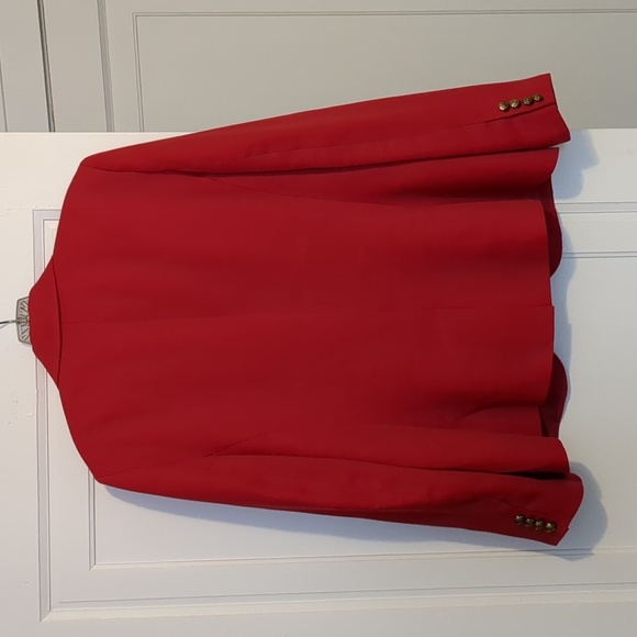 Ralph Lauren Linen Red Blazer With Gold Buttons Old Money 10 Medium - Picture 5 of 12